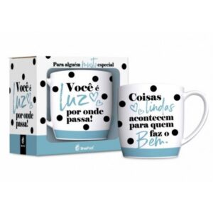 CANECA PORCELANA URBAN 300ML - VOCÊ É LUZ