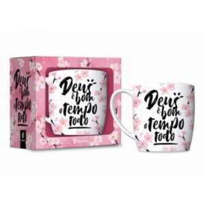 CANECA PORCELANA URBAN 300ML - DEUS É BOM O TEMPO TODO