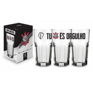 COPO VIDRO 520ML FUTEBOL - CORINTHIANS