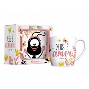 CANECA PORCELANA URBAN 300ML - SMILINGUIDO DEUS É AMOR