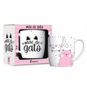 CANECA PORCELANA URBAN 300ML - MÃE DE GATO