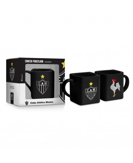 CANECA PORCELANA QUADRADA TIMES - ATLÉTICO