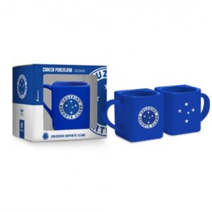 CANECA PORCELANA QUADRADA TIMES - CRUZEIRO
