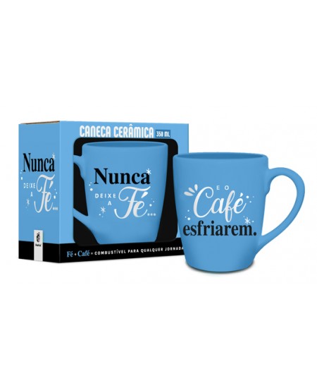 CANECA CER. PRIME TEMAS 350ML FE1 - NUNCA DEIXE A FÉ