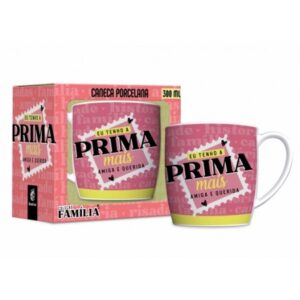 CANECA PORCELANA URBAN 300ML FAMÍLIA - PRIMA AMIGA QUERIDA