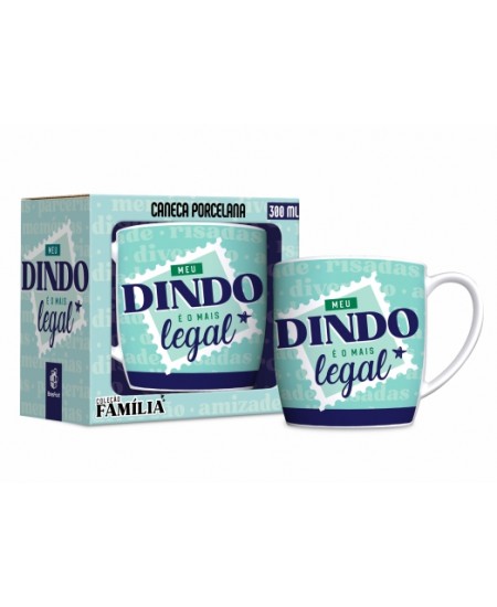CANECA PORCELANA URBAN 300ML FAMÍLIA - DINDO LEGAL