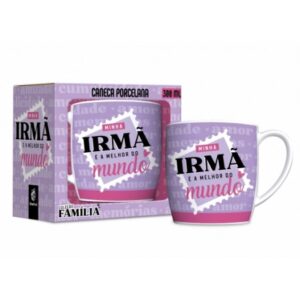 CANECA PORCELANA URBAN 300ML FAMÍLIA - IRMÃ A MELHOR