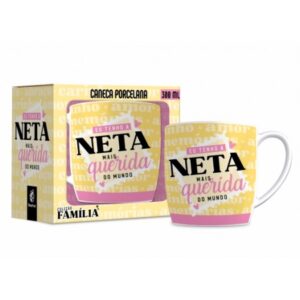 CANECA PORCELANA URBAN 300ML FAMÍLIA - NETA QUERIDA