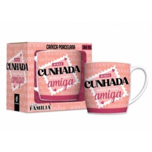 CANECA PORCELANA URBAN 300ML FAMÍLIA - CUNHADA AMIGA