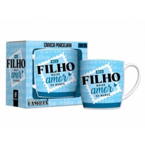 CANECA PORCELANA URBAN 300ML FAMÍLIA - FILHO MAIOR AMOR
