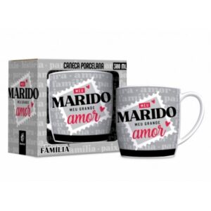 CANECA PORCELANA URBAN 300ML FAMÍLIA - MARIDO MEU GRANDE AMOR
