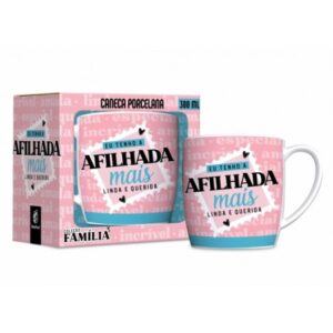 CANECA PORCELANA URBAN 300ML FAMÍLIA - AFILHADA MAIS LEGAL