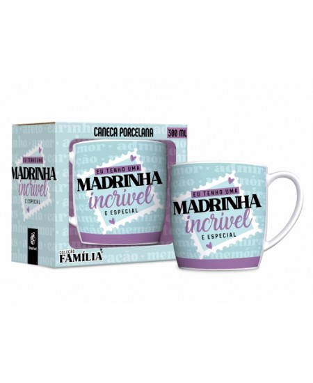 CANECA PORCELANA URBAN 300ML FAMÍLIA - MADRINHA INCRÍVEL