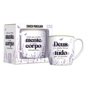 CANECA PORCELANA URBAN 300ML FE1 - DEUS É TUDO