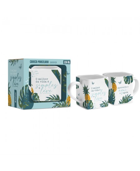 CANECA QUADRADA TEMAS - O MELHOR DA VIDA