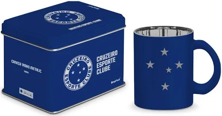 CANECA VIDRO DIAMOND METALIC LATA TIMES - ATLÉTICO