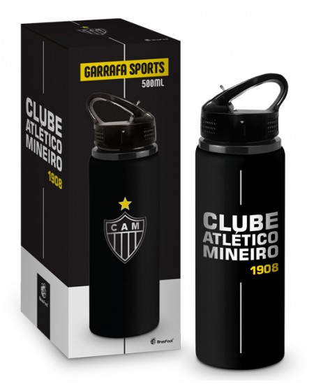 GARRAFA SPORTS 500ML ALUMÍNIO TIMES - ATLÉTICO