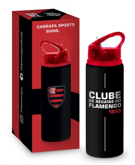 GARRAFA SPORTS 500ML ALUMÍNIO TIMES - FLAMENGO