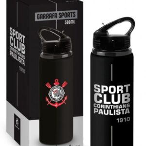 GARRAFA SPORTS 500ML ALUMÍNIO TIMES - CORINTHIANS