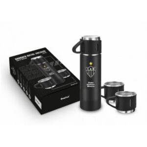 GARRAFA METAL VACUUM C/3 CANECAS - ATLÉTICO