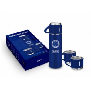 GARRAFA METAL VACUUM C/3 CANECAS - CRUZEIRO