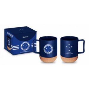 CANECA VIDRO CORK C/PORTA COPO ROLHA TIMES - CRUZEIRO