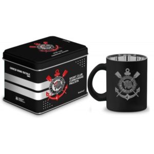 CANECA VIDRO DIAMOND METALIC LATA TIMES - CORINTHIANS