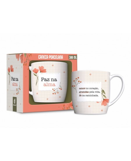 CANECA PORCELANA URBAN 300ML FÉ1 - PAZ NA ALMA