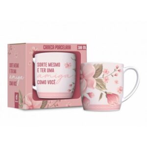 CANECA PORCELANA URBAN 300ML - SORTE DE TER UMA AMIGA