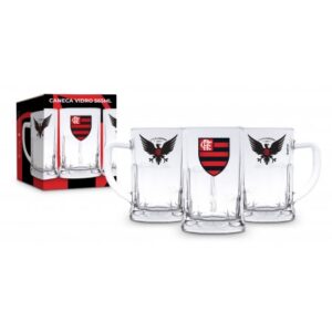 CANECA VIDRO 565ML - FLAMENGO