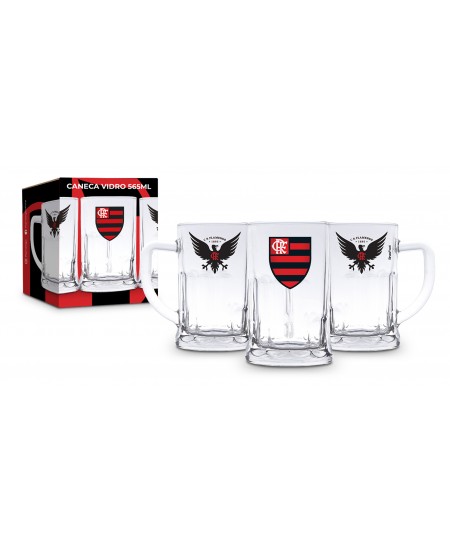 CANECA VIDRO 565ML - FLAMENGO