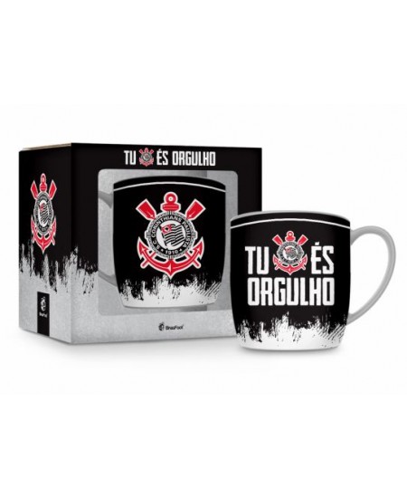CANECA PORCELANA URBAN 300ML TIMES - CORINTHIANS