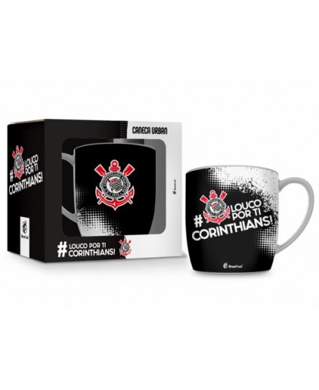 CANECA PORCELANA URBAN 300ML TIMES - CORINTHIANS 3