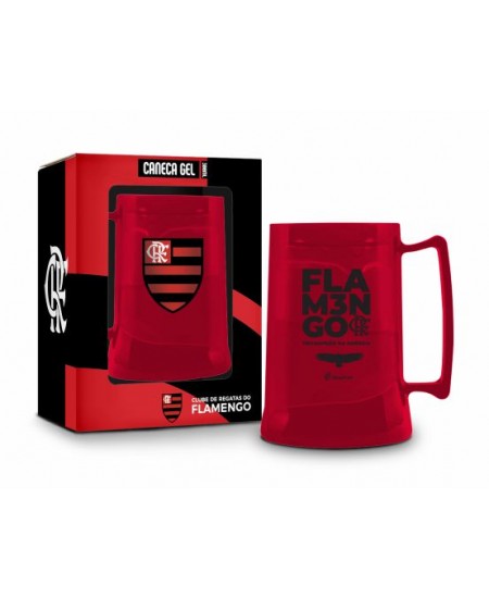 CANECA GEL 300ML TIMES - FLAMENGO VERMELHA 2