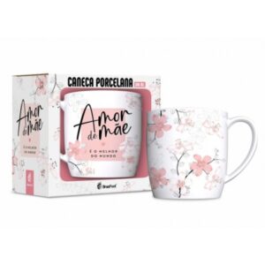 CANECA PORCELANA URBAN 300ML - AMOR DE MÃE O MELHOR
