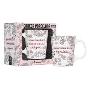 CANECA PORCELANA PREMIUM - COMECE COM ALEGRIA