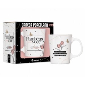 CANECA PORCELANA PREMIUM - PARABÉNS PARA VOCÊ