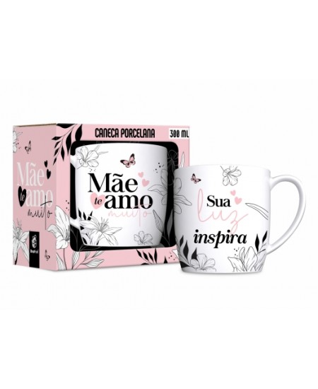 CANECA PORCELANA URBAN 300ML - MÃE SUA LUZ INSPIRA
