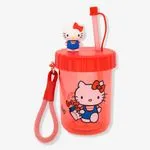 Copo Canudo Flip Infantil Hello Kitty