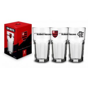 COPO VIDRO 520ML FUTEBOL - FLAMENGO