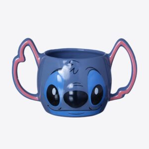 CANECA FORMATO 3D 450ML DUPLA ALCA STITCH
