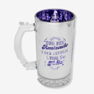 CANECA DE CHOP 450ML ELETROSTATICA COM SUA AMIZADE