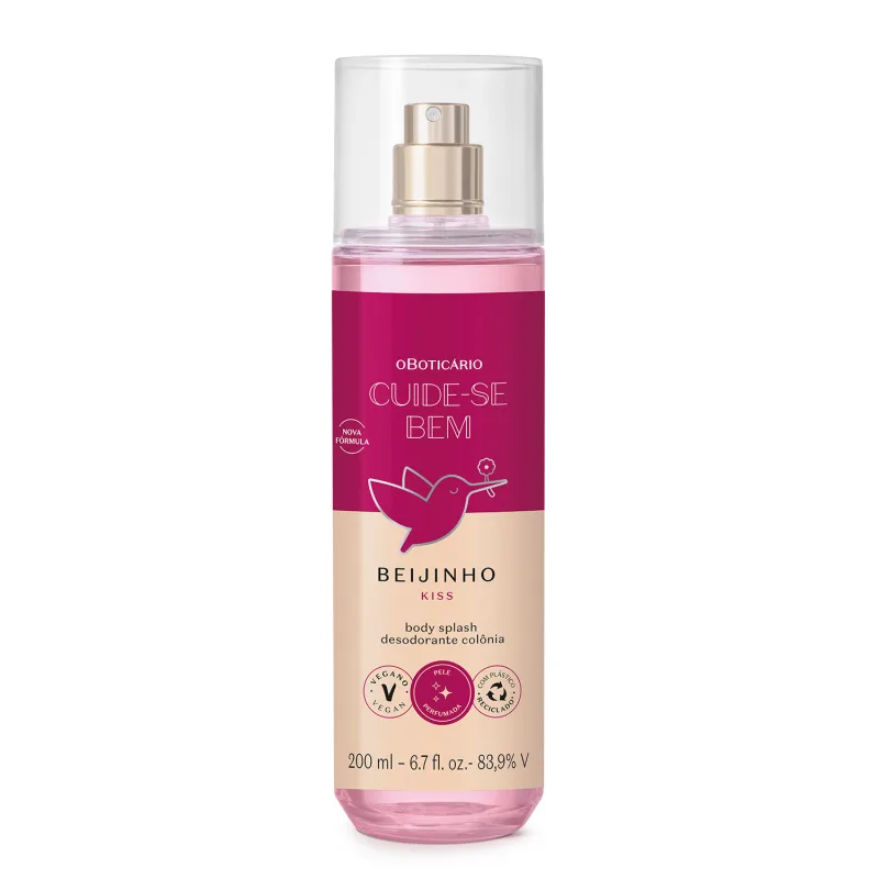 Body Splash Desodorante Colônia Cuide-se Bem Beijinho 200ml