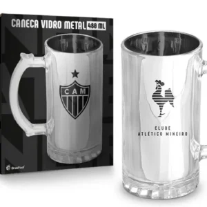 CANECA VIDRO BERLIM METALIC TIMES 480ML - ATLÉTICO