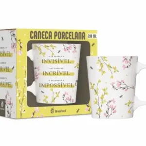CANECA PORCELANA PREMIUM 260ML - ALCANÇAR O IMPOSSÍVEL