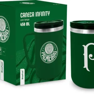 CANECA PLÁST. INOX INFINITY 450ML TIMES - PALMEIRAS