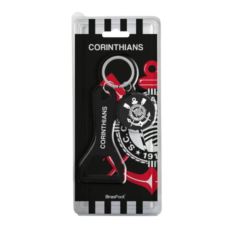 CHAVEIRO TAMPA DECORATIVO TIMES - CORINTHIANS