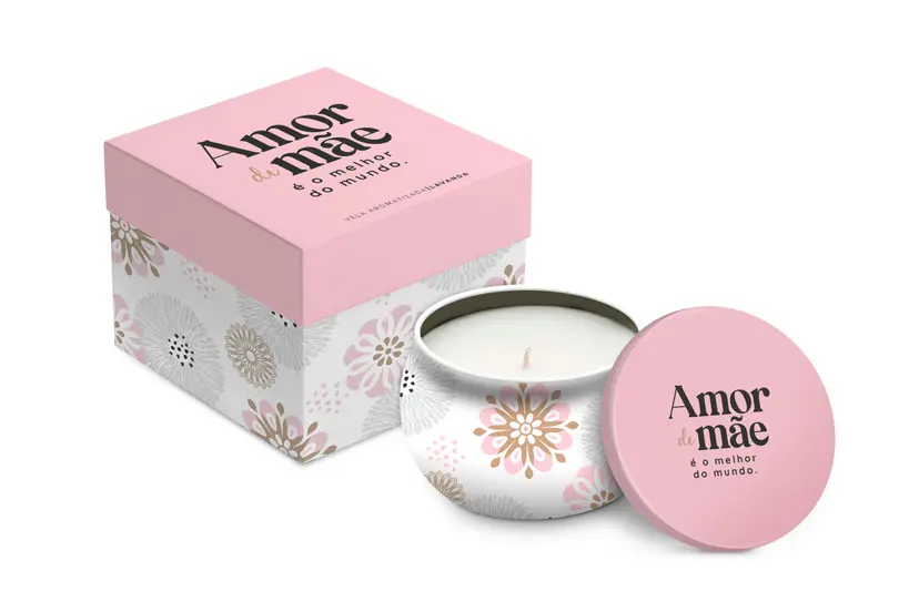 VELA AROMÁTICA LATA - MÃE MELHOR AMOR DO MUNDO