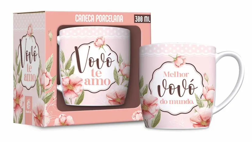 CANECA PORCELANA URBAN 300ML - VOVÓ TE AMO 2