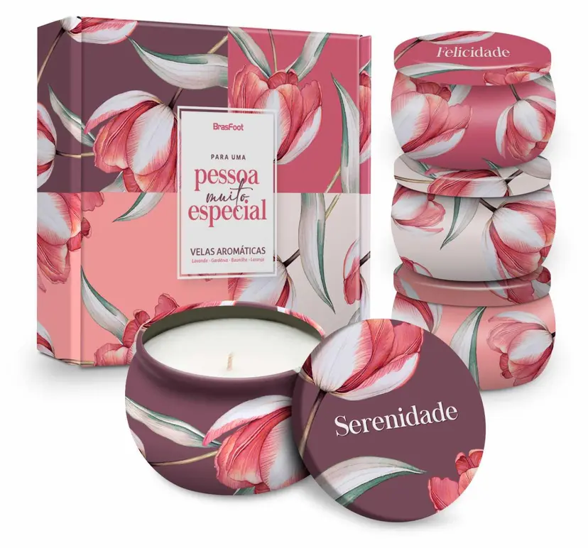 VELAS AROMÁTICAS LATA C/4 - PARA UMA PESSOA MUITO ESPECIAL